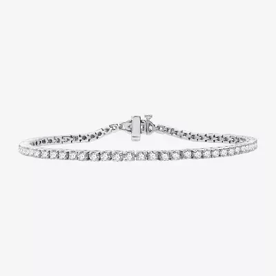 4 CT. T.W. Natural White Diamond 10K or 14K Yellow Gold 7.25 Inch Tennis Bracelet
