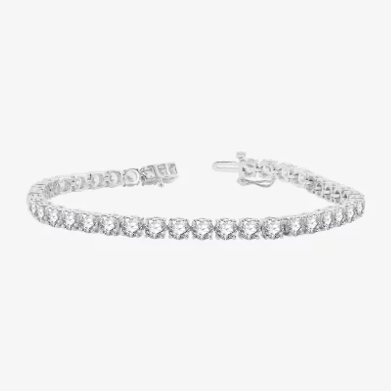 H-I / Si2-I1) CT. T.W. Lab Grown White Diamond 10K or 14K Yellow Gold Inch Tennis Bracelet