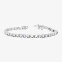 H-I / Si2-I1) CT. T.W. Lab Grown White Diamond 10K or 14K Yellow Gold Inch Tennis Bracelet