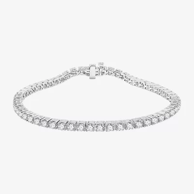 (H-I / Si2-I1) 6 CT. T.W. Lab Grown White Diamond 10K or 14K Yellow Gold 7.25 Inch Tennis Bracelet