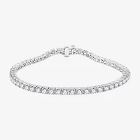 (H-I / Si2-I1) 6 CT. T.W. Lab Grown White Diamond 10K or 14K Yellow Gold 7.25 Inch Tennis Bracelet