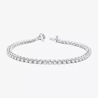 (H-I / Si2-I1) 6 CT. T.W. Lab Grown White Diamond 10K or 14K Yellow Gold 7.25 Inch Tennis Bracelet
