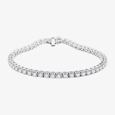 (H-I / Si2-I1) 7 CT. T.W. Lab Grown White Diamond 10K or 14K White or Yellow Gold 7.25 Inch Tennis Bracelet