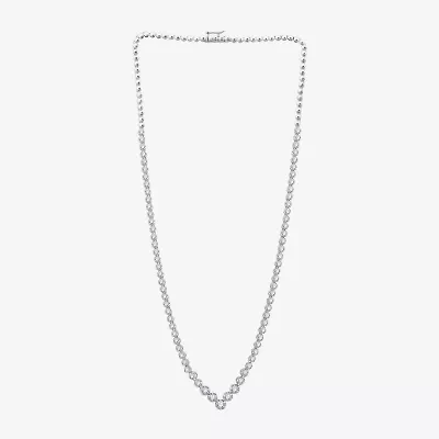 H-I / I1) Womens CT. T.W. Lab Grown Diamond 10K or 14K White Yellow Gold Tennis Necklaces