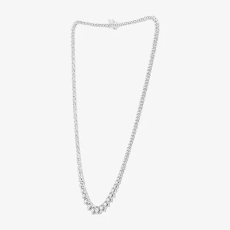 10 CT.T.W. (H-I / I1) Womens Lab Grown Diamond Tennis Necklace Gold