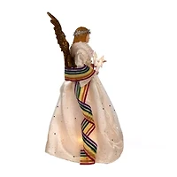 Kurt Adler 14in 10-Light Pride Angel Christmas Tree Topper