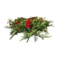 Kurt Adler Battery-Operated Red Bow 2 Foot Pre-Lit Cedar Christmas Tree