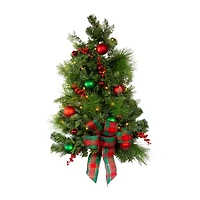 Kurt Adler Battery-Operated Red And Green 2 Foot Pre-Lit Christmas Tree