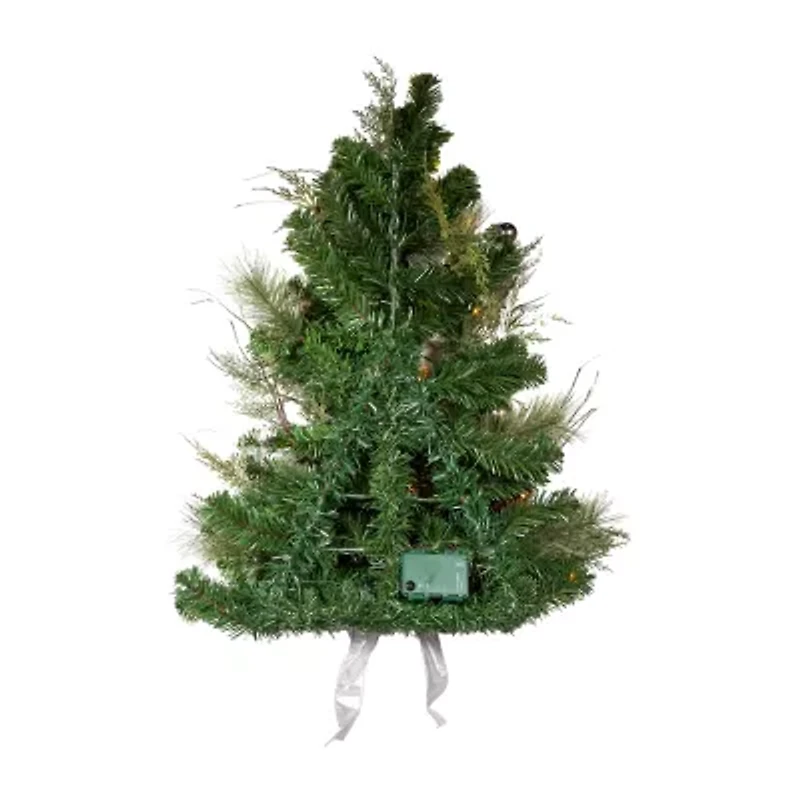 Kurt Adler Bow 2 Foot Pre-Lit Pine Christmas Tree