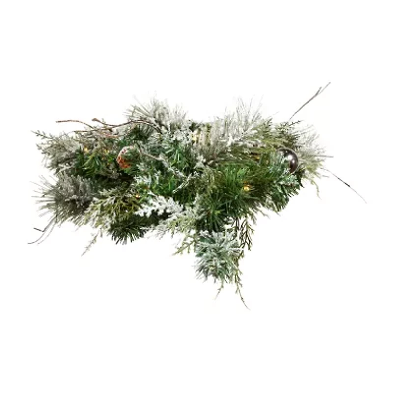 Kurt Adler Bow 2 Foot Pre-Lit Pine Christmas Tree