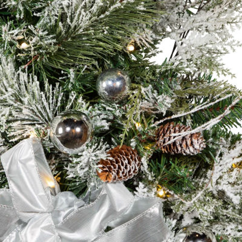 Kurt Adler Bow 2 Foot Pre-Lit Pine Christmas Tree