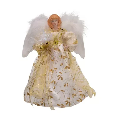 Kurt Adler 12in Battery-Operated Gold Angel Christmas Tree Topper
