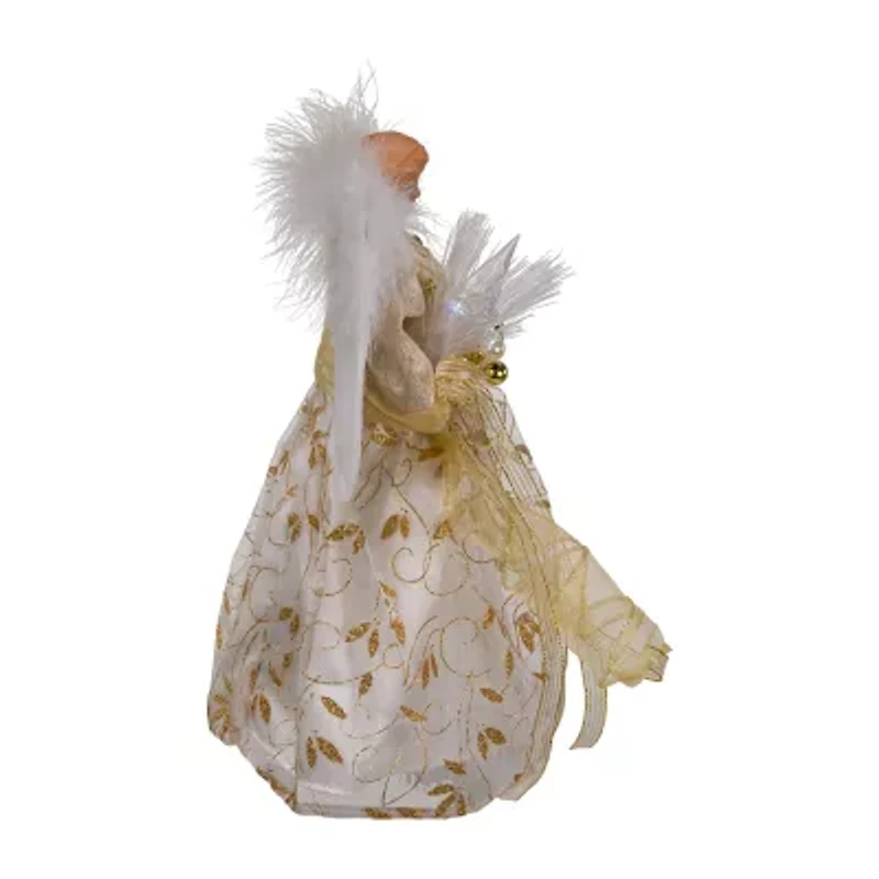 Kurt Adler 12in Battery-Operated Gold Angel Christmas Tree Topper