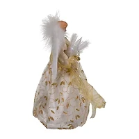 Kurt Adler 12in Battery-Operated Gold Angel Christmas Tree Topper