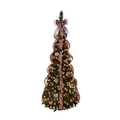 Kurt Adler 6 Foot Pre-Lit Collapsible Pre-Decorated Christmas Tree