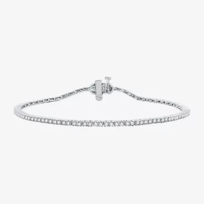 1 CT. T.W. Genuine White Diamond 10K or 14K Yellow Gold Tennis Bracelet