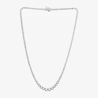 7 Ct.T.W. (H-I / I1) Womens Lab Grown White Diamond 10K or 14K Yellow Gold Tennis Necklaces