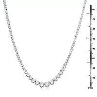 7 Ct.T.W. (H-I / I1) Womens Lab Grown White Diamond 10K or 14K Yellow Gold Tennis Necklaces