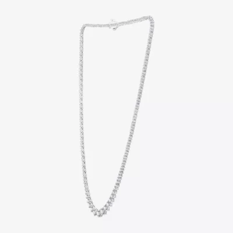 7 Ct.T.W. (H-I / I1) Womens Lab Grown White Diamond 10K or 14K Yellow Gold Tennis Necklaces