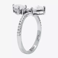 Diamonart Womens 1 7/8 CT. T.W. Cubic Zirconia Sterling Silver Heart Cocktail Ring