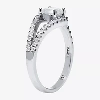 Diamonart Womens 1 1/3 CT. T.W. Cubic Zirconia Sterling Silver Round Cocktail Ring
