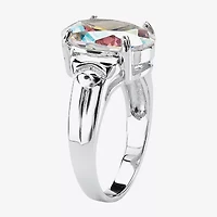 Diamonart Womens 5 3/4 CT. T.W. Cubic Zirconia Sterling Silver Oval Cocktail Ring