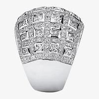 Diamonart Womens / CT. T.W. Cubic Zirconia Sterling Silver Round Cocktail Ring