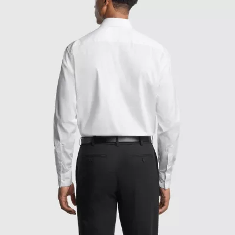 Van Heusen Everyday Defense Stain Shield Mens Regular Fit Stretch Fabric Wrinkle Free Long Sleeve Dress Shirt