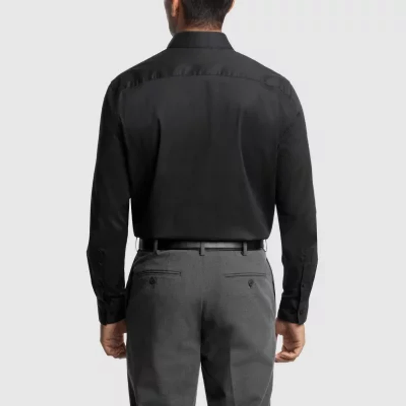 Van Heusen Everyday Defense Stain Shield Mens Regular Fit Stretch Fabric Wrinkle Free Long Sleeve Dress Shirt