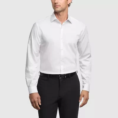 Van Heusen Comfort Performance Mens Slim Fit Stretch Fabric Wrinkle Free Long Sleeve Dress Shirt