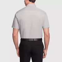 Van Heusen Easy Care Poplin Mens Regular Fit Short Sleeve Dress Shirt