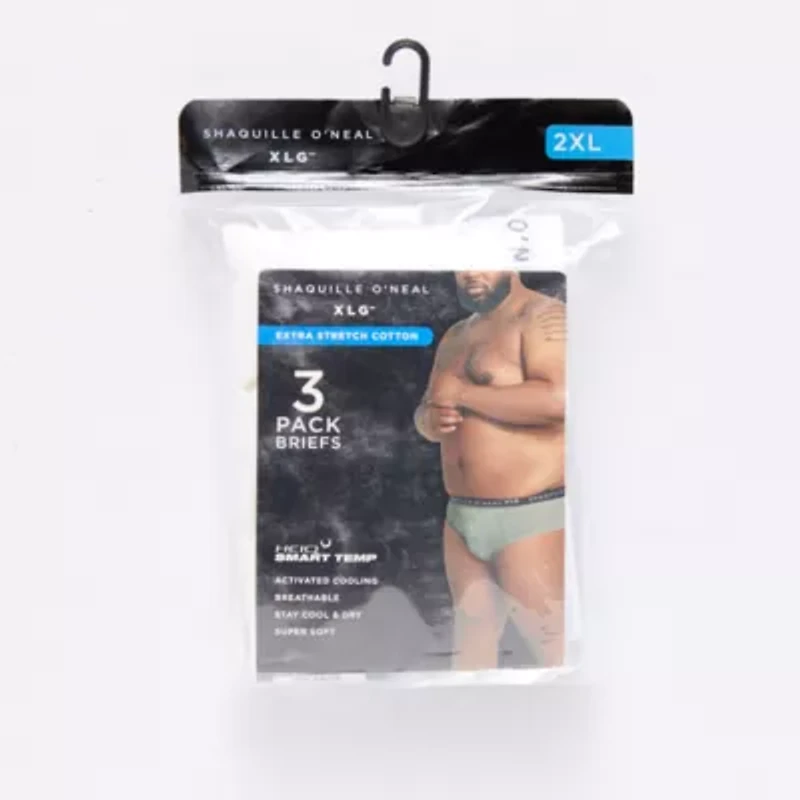 Shaquille O'Neal XLG™ Activated Cooling Mens Big and Tall 3 Pack Briefs 346159