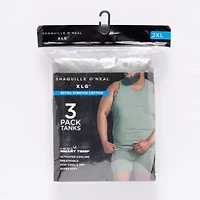 Shaquille O'Neal XLG Heiq Mens Round Neck Sleeveless 3 Pack Big Tank