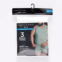 Shaquille O'Neal XLG™ Activated Cooling Mens Crew Neck Sleeveless 3 Pack Tall Tank