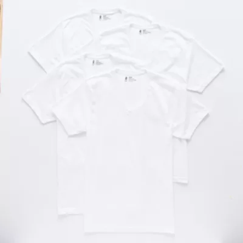 IZOD Mens 4 Pack Short Sleeve V Neck T-Shirt