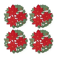 Homewear Portia Poinsettia Cutwork Placemat