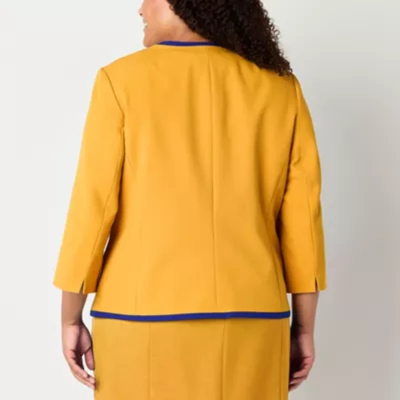 Black Label by Evan-Picone Womens Plus Classic Fit Suit Jacket