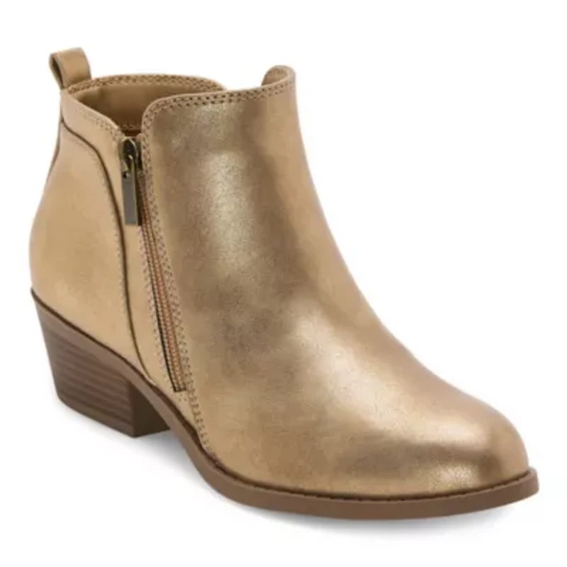 Arizona Jean Co Womens Castle Stacked Heel Booties