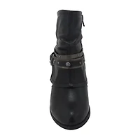 Pop Womens Lantern Block Heel Booties