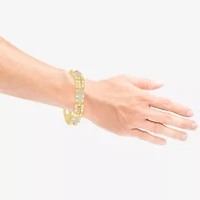 Mens Sterling Silver Solid 8 1/2 Inch Link Bracelet