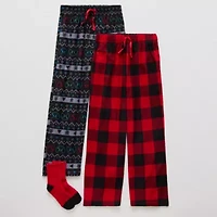 Little & Big Kid Boys Fleece Crew Neck Short Sleeve 3-pc. Pajama Sets