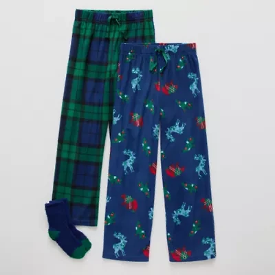 Little & Big Kid Boys Fleece Round Neck Sleeveless 3-pc. Pajama Sets