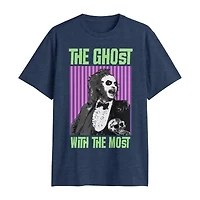Mens Crew Neck Short Sleeve Regular Fit Beetlejuice Big and Tall Graphic T-Shirt