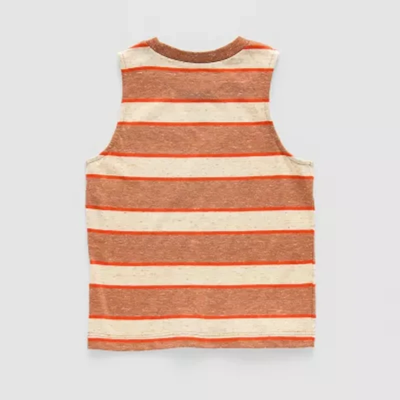 Okie Dokie Toddler & Little Boys Crew Neck Short Sleeve Tank Top