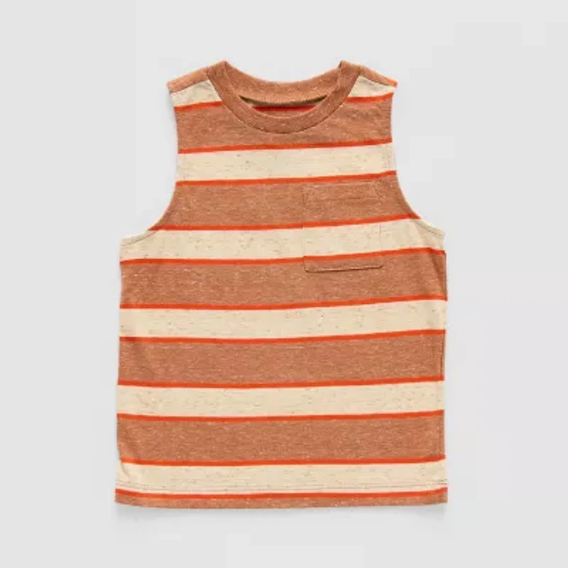 Okie Dokie Toddler & Little Boys Crew Neck Short Sleeve Tank Top