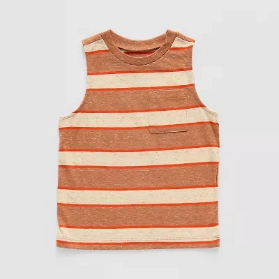 Okie Dokie Toddler & Little Boys Crew Neck Short Sleeve Tank Top