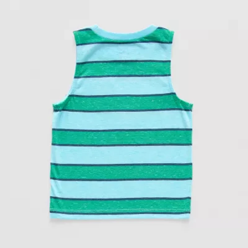 Okie Dokie Toddler & Little Boys Crew Neck Short Sleeve Tank Top