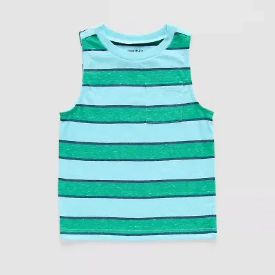 Okie Dokie Toddler & Little Boys Crew Neck Short Sleeve Tank Top