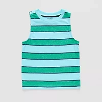 Okie Dokie Toddler & Little Boys Crew Neck Short Sleeve Tank Top