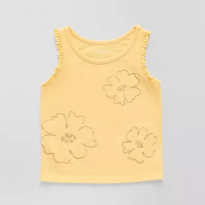 Okie Dokie Toddler & Little Girls Round Neck Sleeveless Tank Top